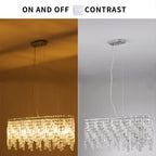 Silver Elegant Oval Crystal Chandelier - image 8