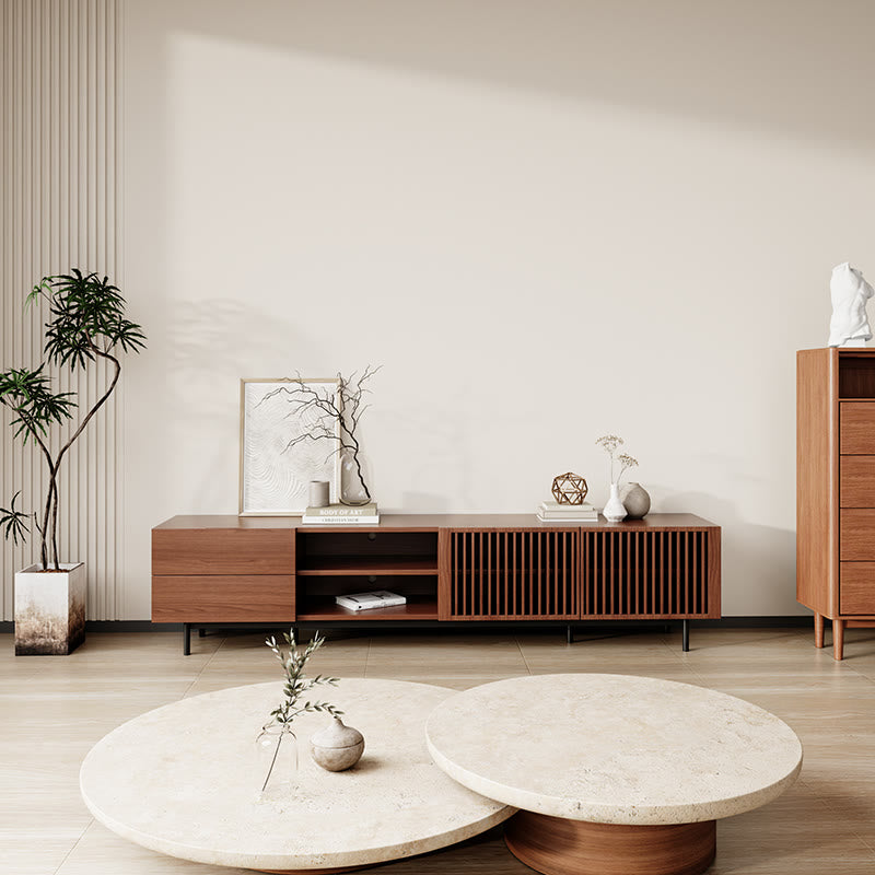  Durable Walnut Wooden TV Cabinet - image 2