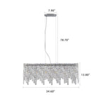 Silver Elegant Oval Crystal Chandelier - image 5