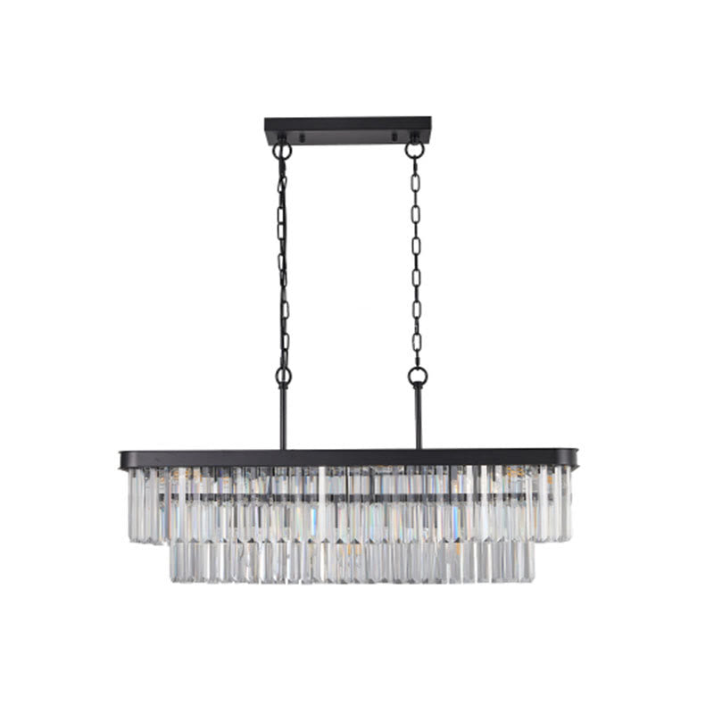 Rectangular Adjustable Crystal Chandelier - image 1