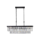 Rectangular Adjustable Crystal Chandelier - image 1