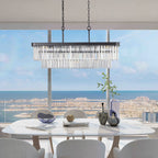 Rectangular Adjustable Crystal Chandelier - image 2