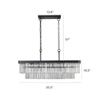 Rectangular Adjustable Crystal Chandelier - image 6