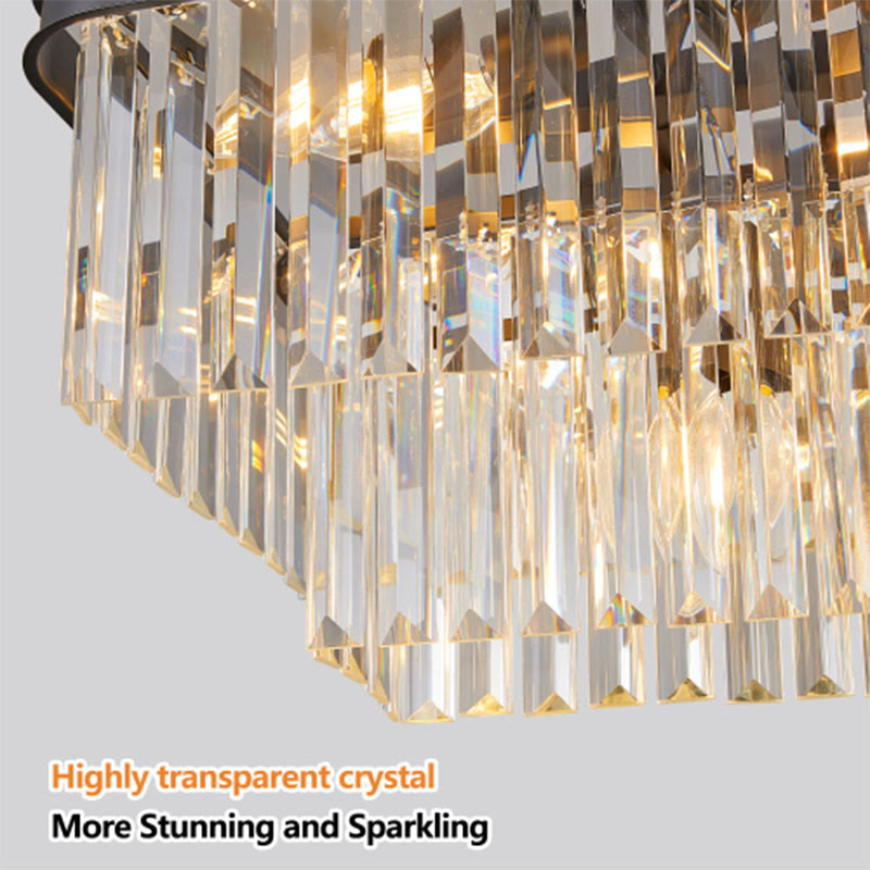 Rectangular Adjustable Crystal Chandelier - image 8