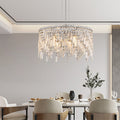 Luxurious Round Silver Crystal Chandelier - Sliver - image 0