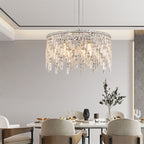 Luxurious Round Silver Crystal Chandelier - Sliver - image 0