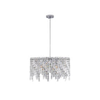 Luxurious Round Silver Crystal Chandelier - image 1