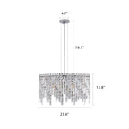 Luxurious Round Silver Crystal Chandelier - image 7