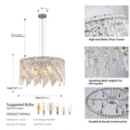 Luxurious Round Silver Crystal Chandelier - image 9