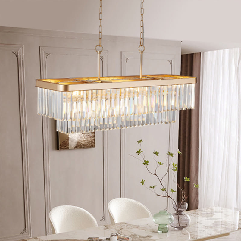 Modern Golden Industrial Crystal Lights