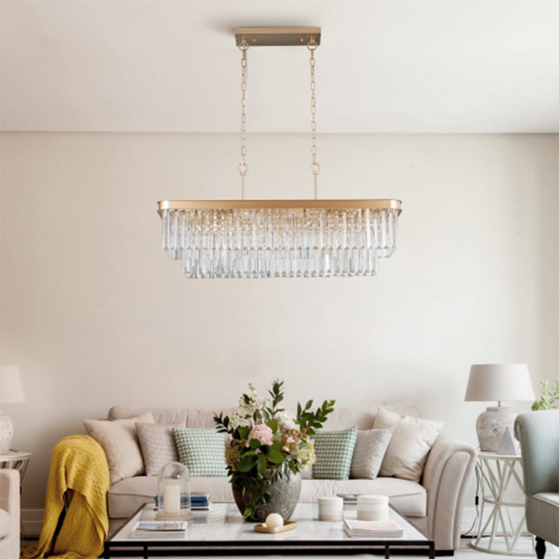 Modern Golden Industrial Crystal Lights