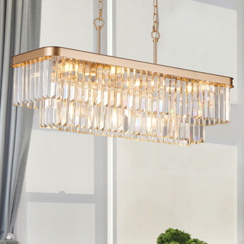 Modern Golden Industrial Crystal Lights