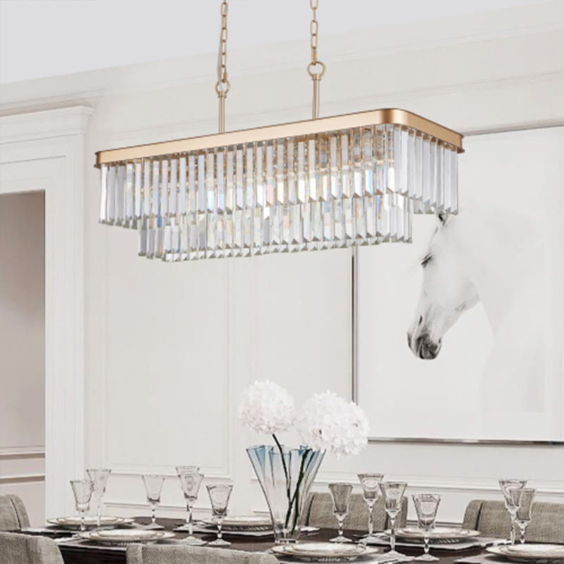 Modern Golden Industrial Crystal Lights