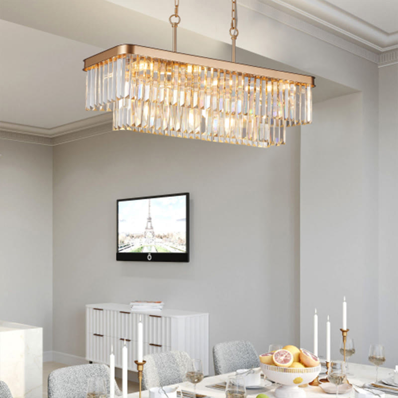 Modern Golden Industrial Crystal Lights