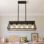 Modern Rectangular Metal Rustic Pendant Light - image 2