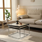 2-piece Retro Rattan-woven Foldable Coffee Table - image 3
