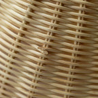 Minimalist Handcrafted Vintage Rattan Side Table - image 9
