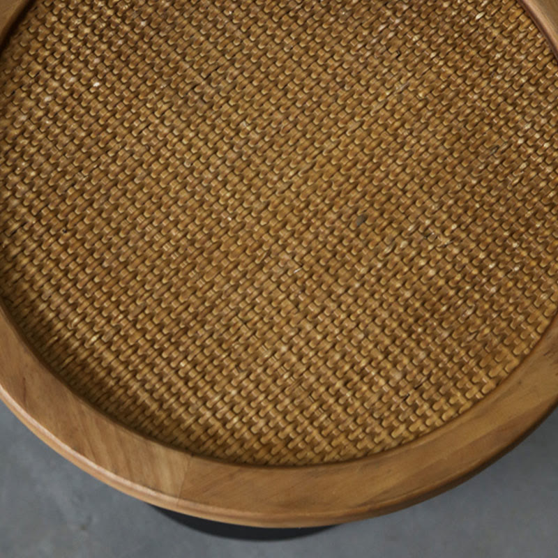Solid Wood Round Tabletop Black Side Table - image 9