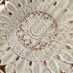 Wrought Iron Solid Wood Carved Round Side Table - image 7