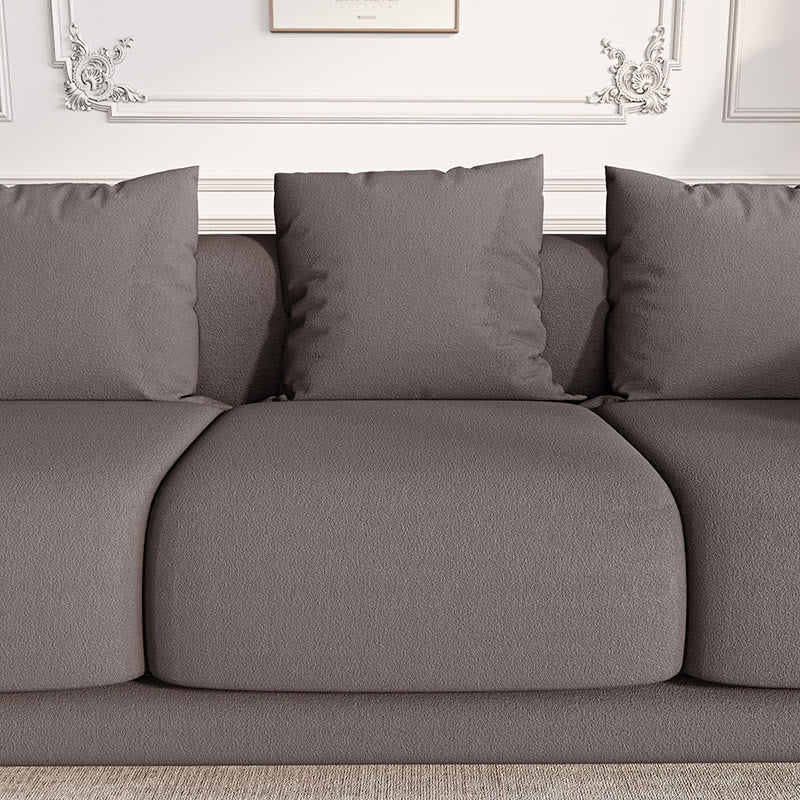 Modern Lambswool Couch Minimalist Loveseat Sofa