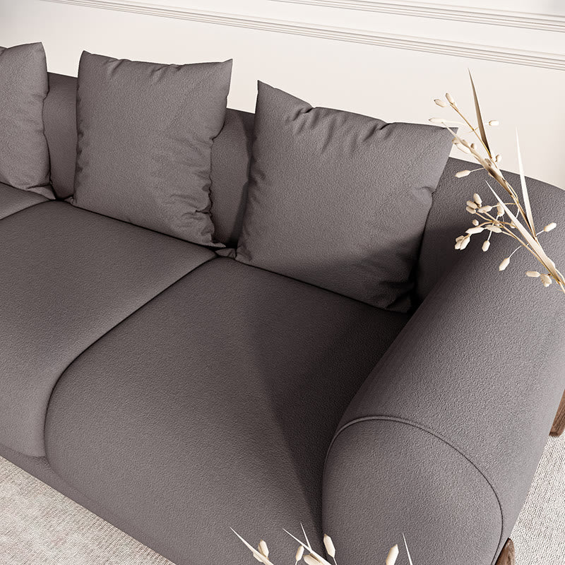 Modern Lambswool Couch Minimalist Loveseat Sofa