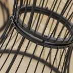 Glass Tabletop Solid Wood Carved Side Table - image 7