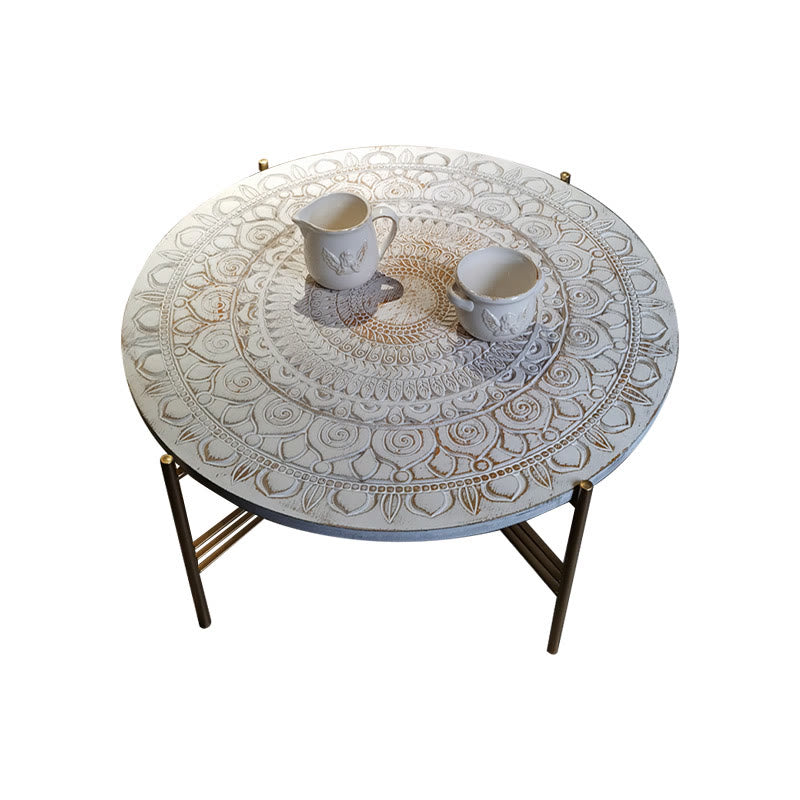 Solid Wood Vintage Carved Coffee Table - image 2