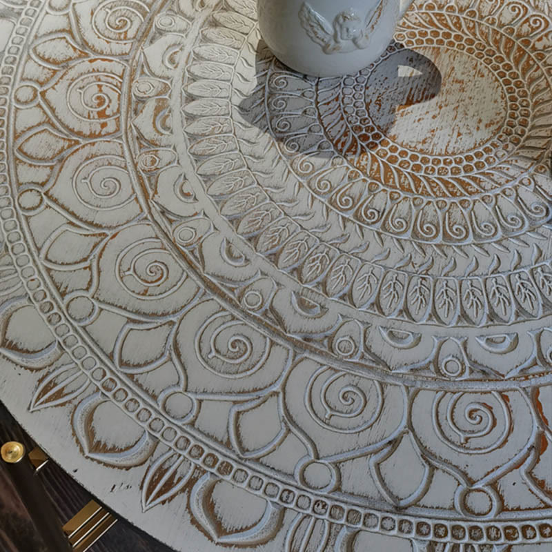 Solid Wood Vintage Carved Coffee Table - image 10