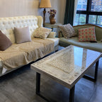 Solid Wood Vintage Carved Coffee Table - image 6