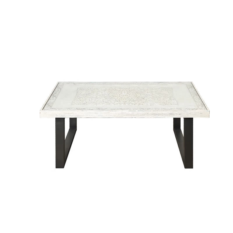 Solid Wood Vintage Carved Coffee Table