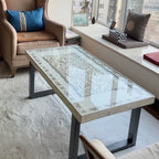 Solid Wood Vintage Carved Coffee Table - image 5