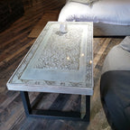 Solid Wood Vintage Carved Coffee Table - W47.24" x D47.24" x H20.47" - image 4