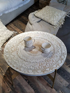 Solid Wood Vintage Carved Coffee Table - image 0