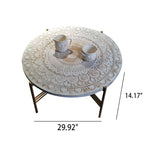 Solid Wood Vintage Carved Coffee Table - image 12