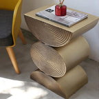 Modern Metal Wheat Semi-circle Side Table - image 5