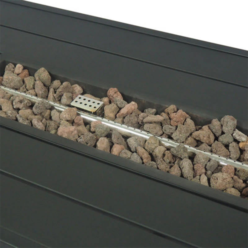 Rectangular Black Iron Fire Pit