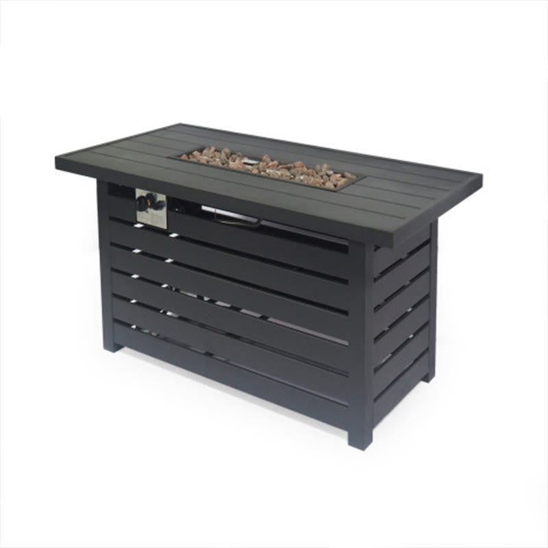 Rectangular Black Iron Fire Pit