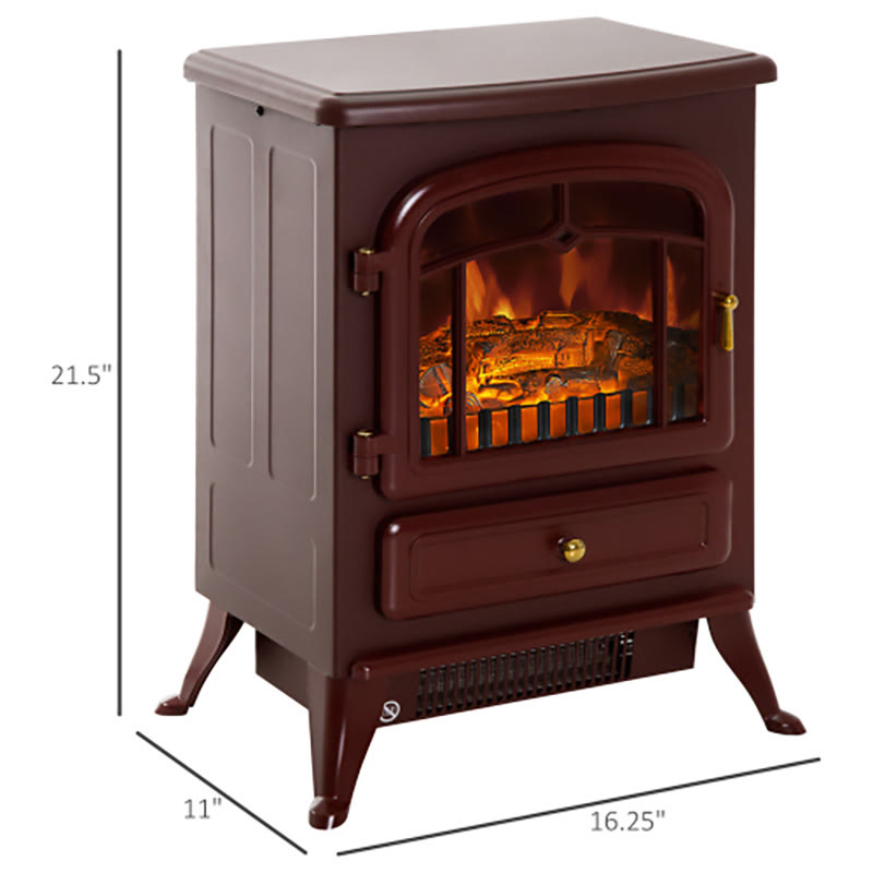 Freestanding Red Electric FirePlace