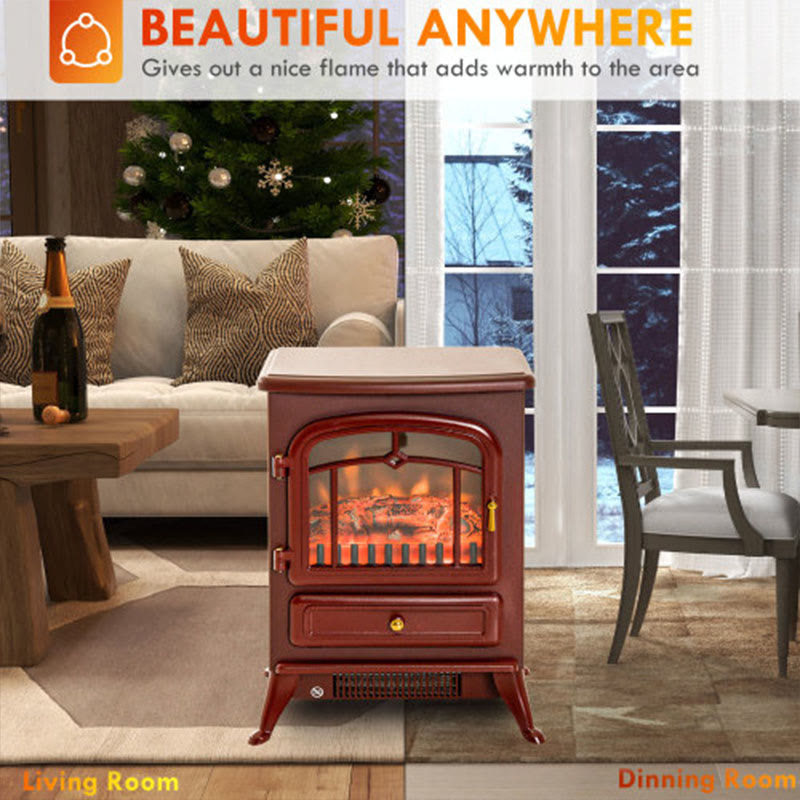 Freestanding Red Electric FirePlace