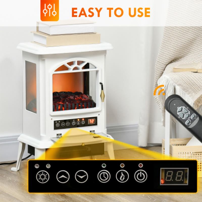 Electric Infrared Freestanding Fireplace Heater