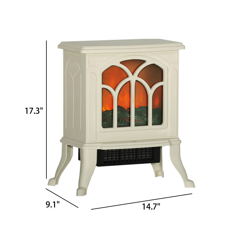 Freestanding Beige Electric Fireplace