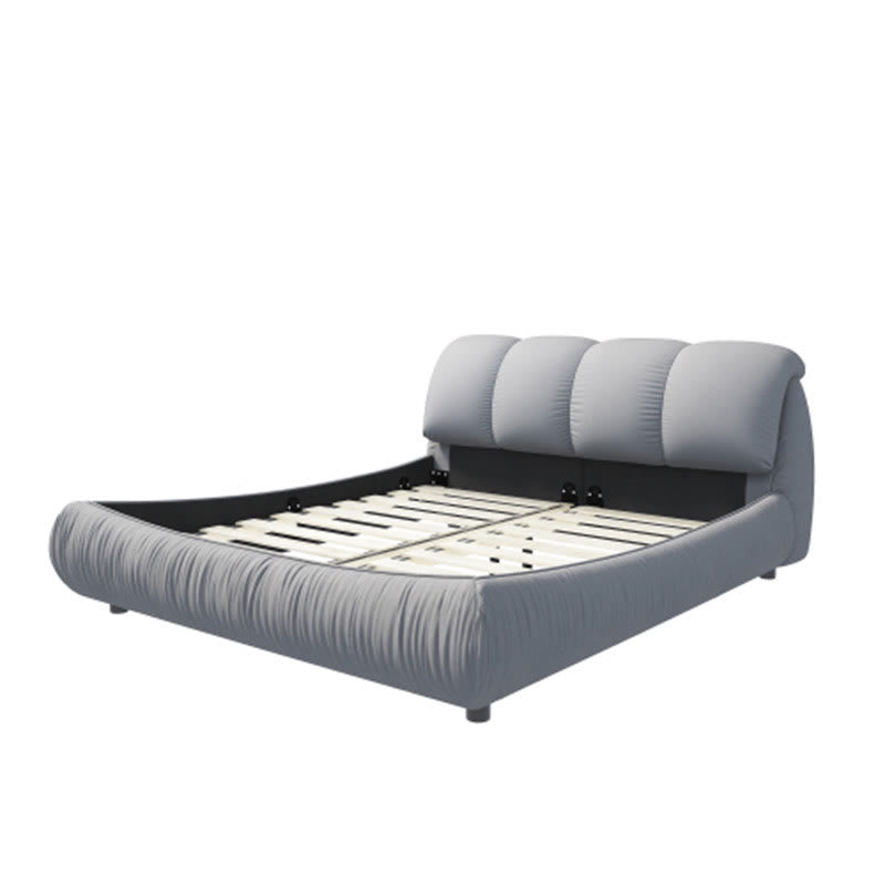 Grey Luxury Upholstered Platform Bed