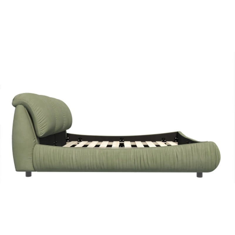 Modern Green Luxury Upholstered Platform Bed