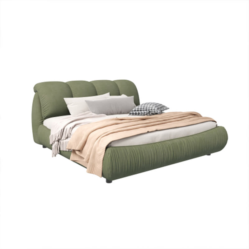 Modern Green Luxury Upholstered Platform Bed