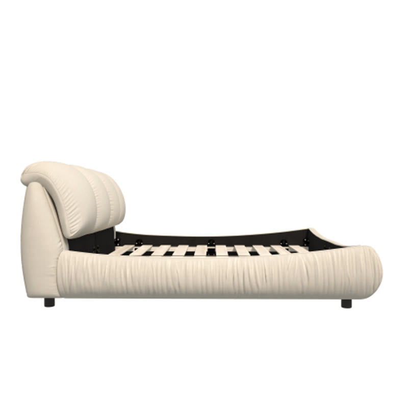 Beige Exquisite Upholstered Platform Bed