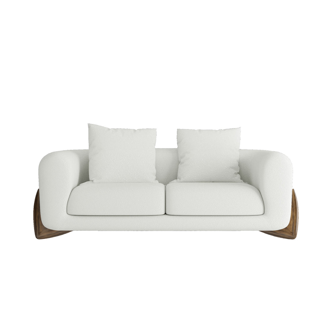 Modern Lambswool Couch Minimalist Loveseat Sofa