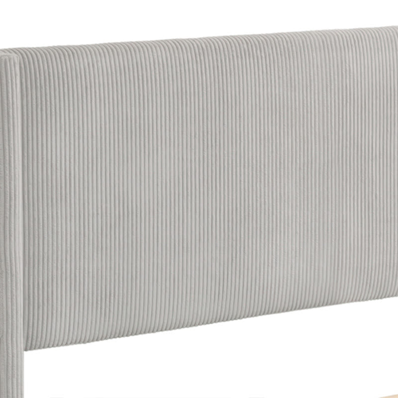 Beige Queen Size Bed With Wing Design - image 10