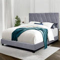 Modern Queen Size Adjustable Upholstered Bed - Grey - image 0