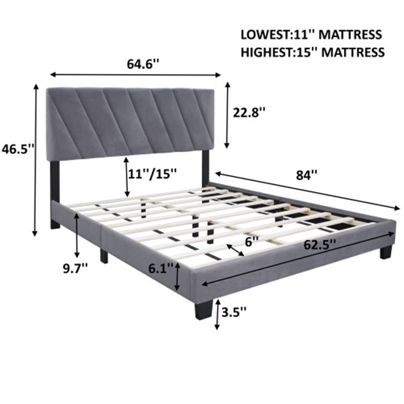 Modern Queen Size Adjustable Upholstered Bed - image 12