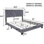 Modern Queen Size Adjustable Upholstered Bed - image 12